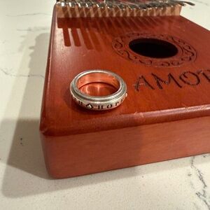 Silver Engraved Spinner Ring - Women Accessories